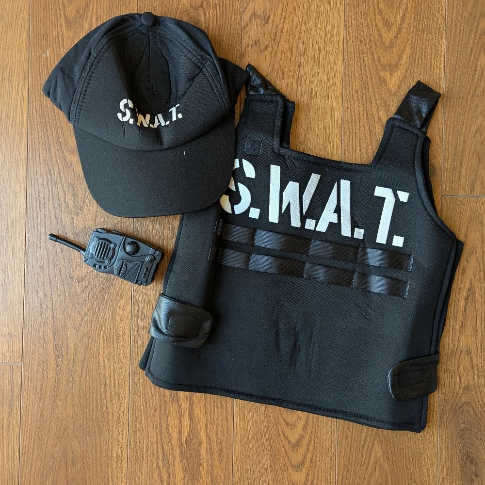 Hyde & Eek! S.W.A.T. Officer Costume Black OSFM NWT